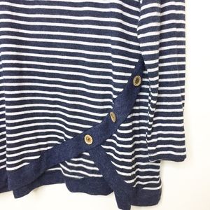 Fred David Tops - NEW striped knit tunic navy blue white 3X Fred David Tops - NEW striped knit tunic navy blue white 3X